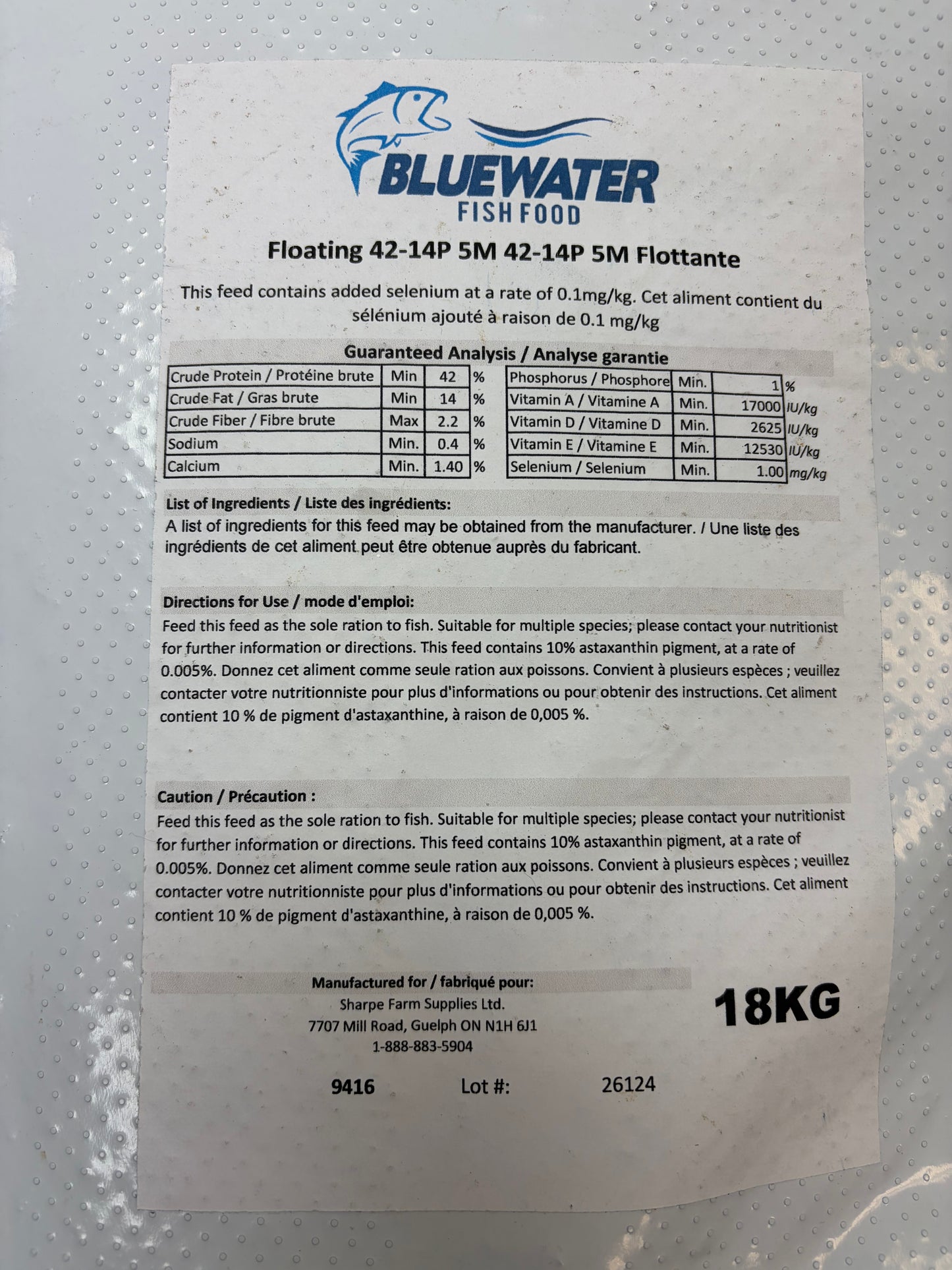 BlueWater Floating 5mm Pellet