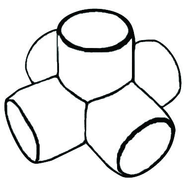 Cage Fittings - 5 Way Cross