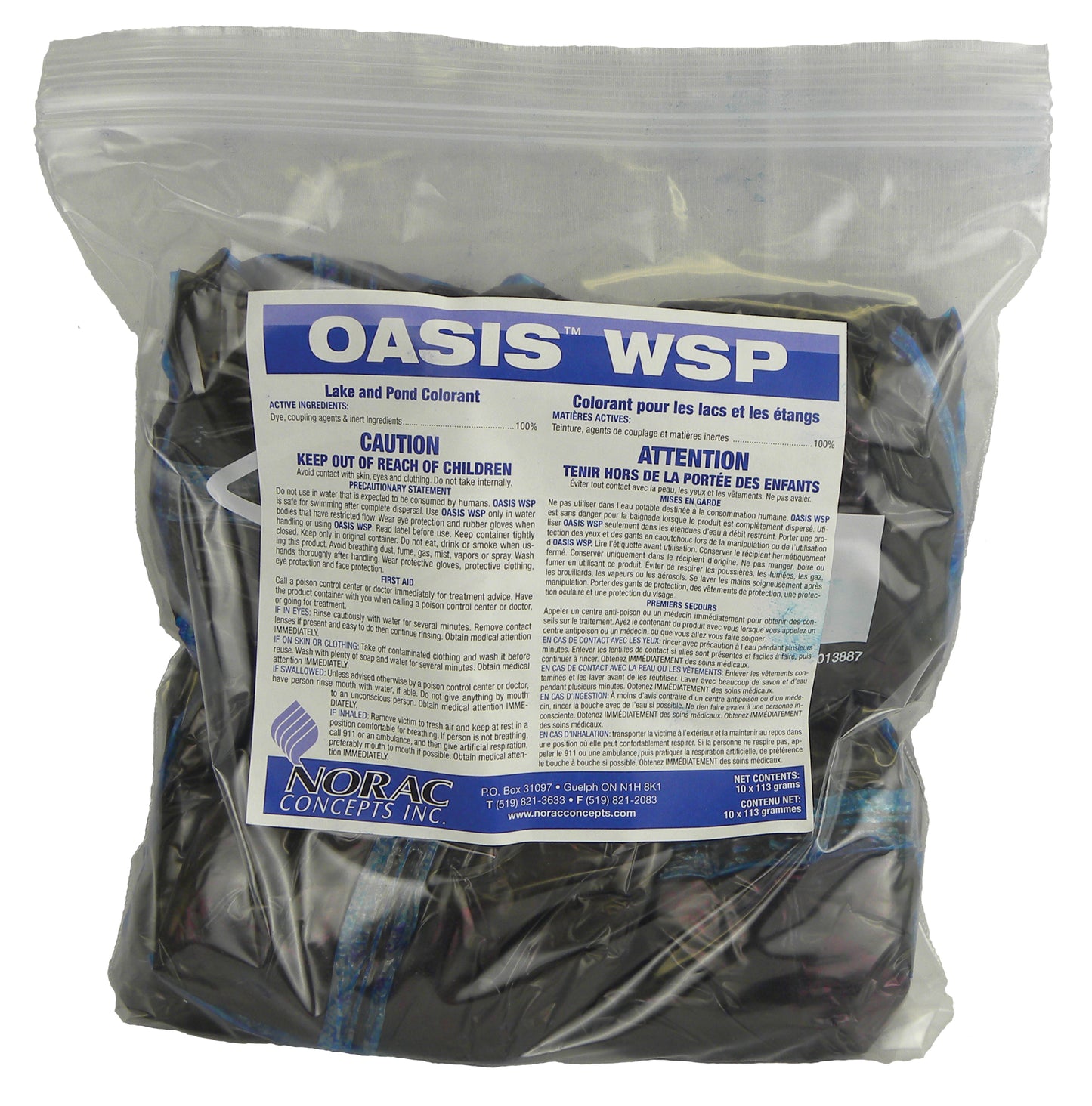 Oasis Pond Dye WSP, 10 packages per bag