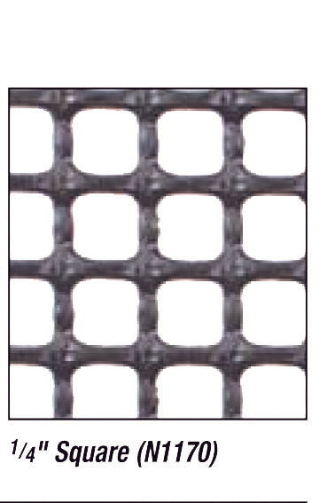 Plastic Mesh Screening 1/4 mesh size, 49 W x 50' L, Square